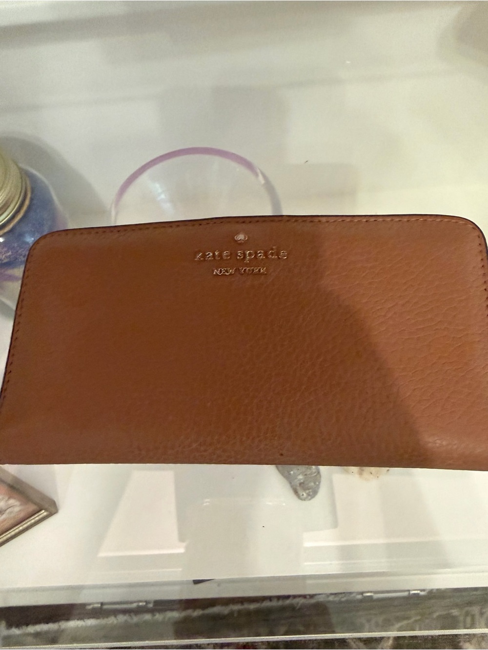 kate spade New York Brown Leather Zip Around Wallet